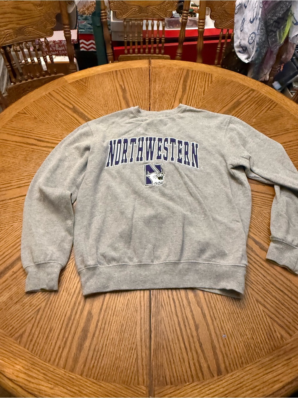 Colosseum Northwestern Grey Crewneck Sweatshirt - Classic Collegiate Sweater